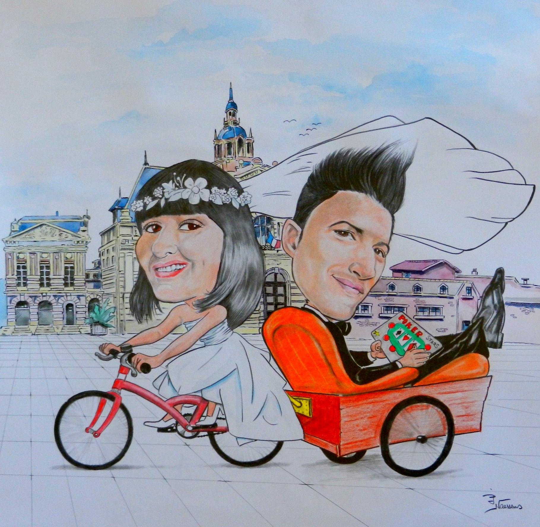 caricature mariage