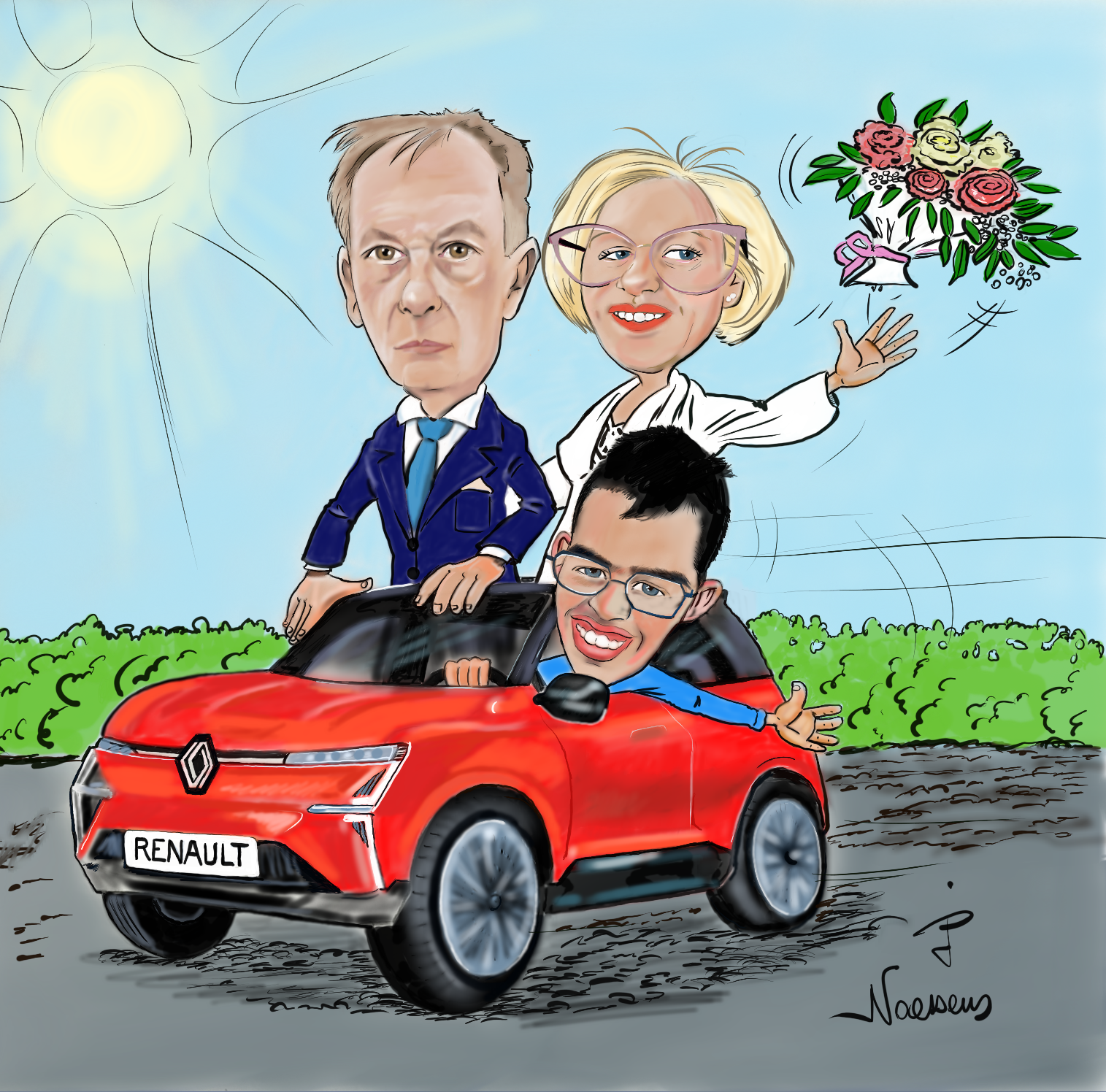 Caricature de mariage