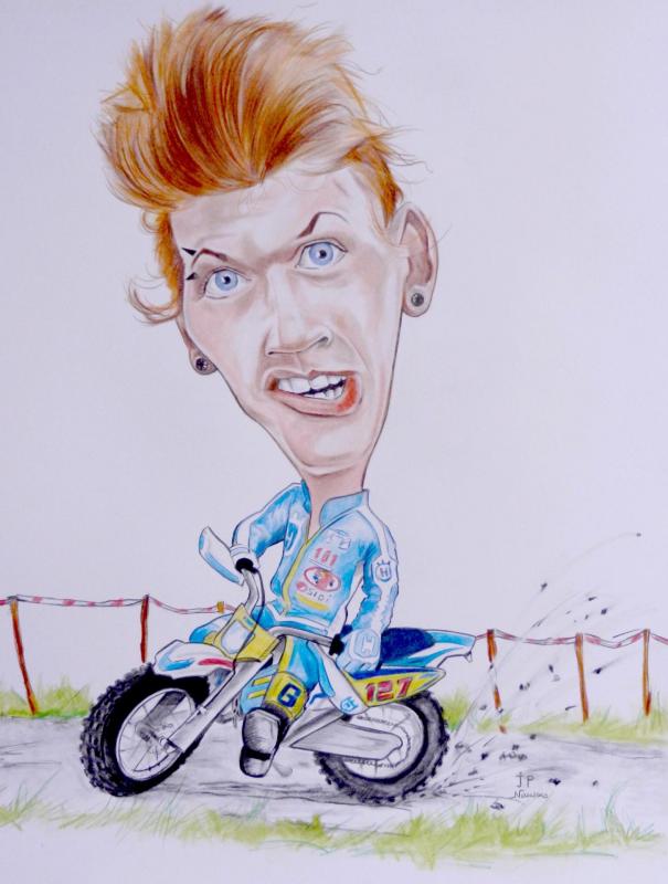 Caricature motard