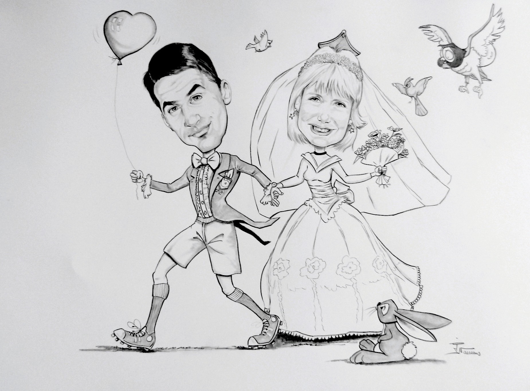 Dessin mariage arbitre 1